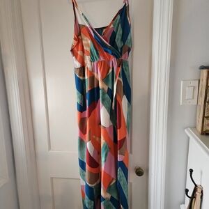 SHEIN Multicolor Abstract Maxi Dress